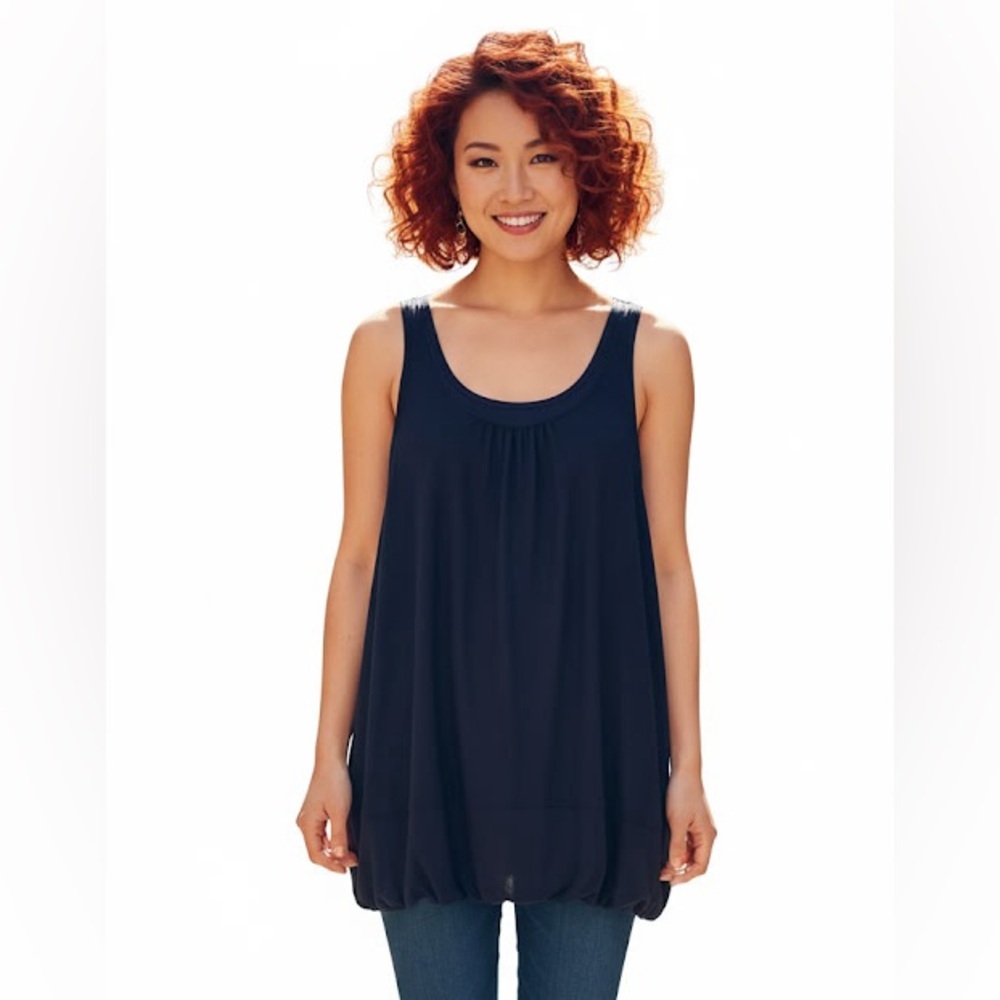 Marc Jacobs Silk Cotton Sleeveless Tunic Top Layer Flowy Minimalist Flowy Tank L - Picture 15 of 15